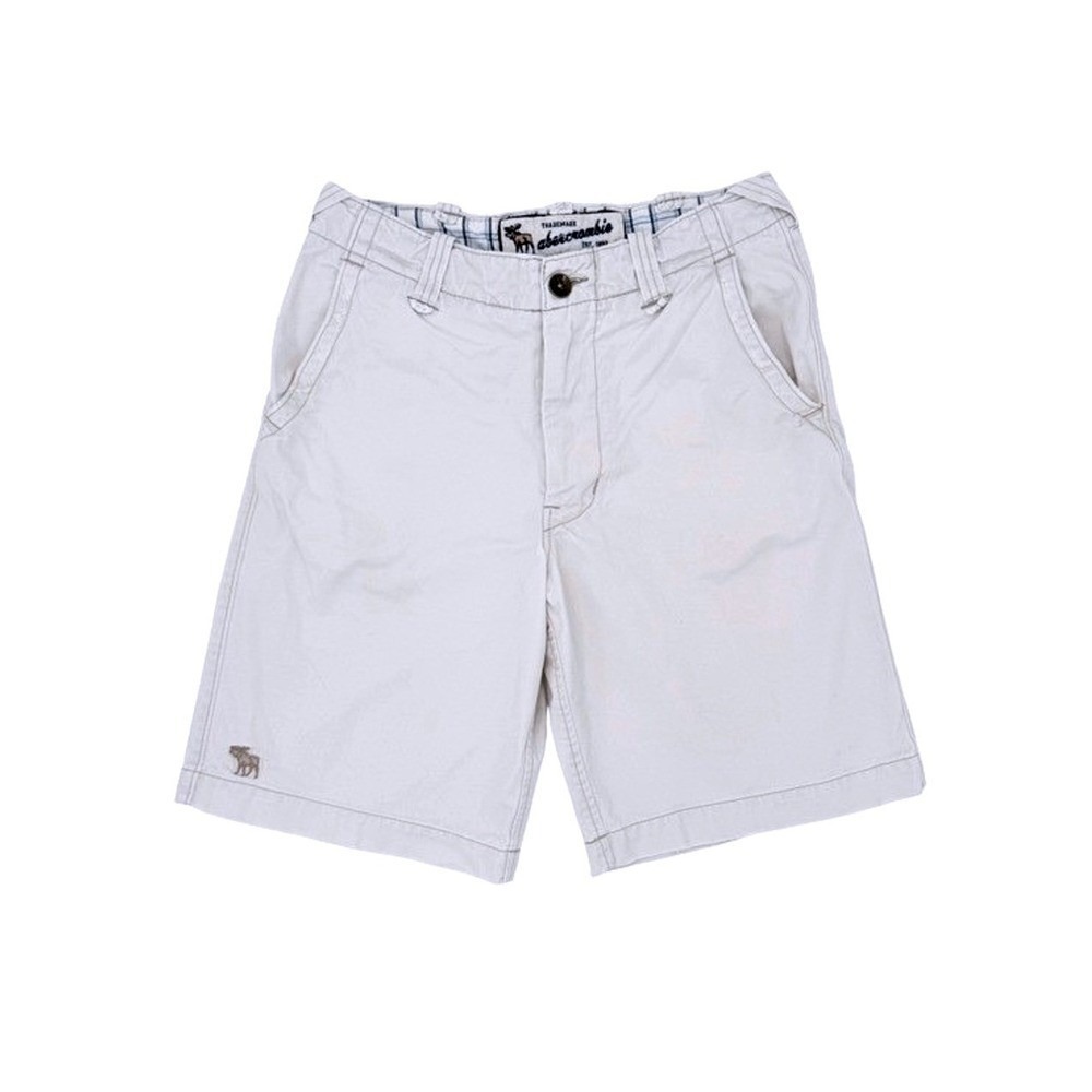 Abercrombie & Fitch Adirondack Campus Shorts Boys 14 Beige Distressed Cotton